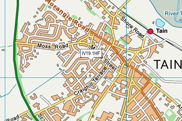 IV19 1HF map - OS VectorMap District (Ordnance Survey)