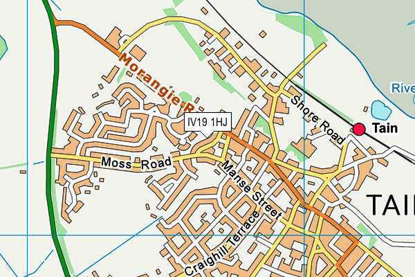 IV19 1HJ map - OS VectorMap District (Ordnance Survey)