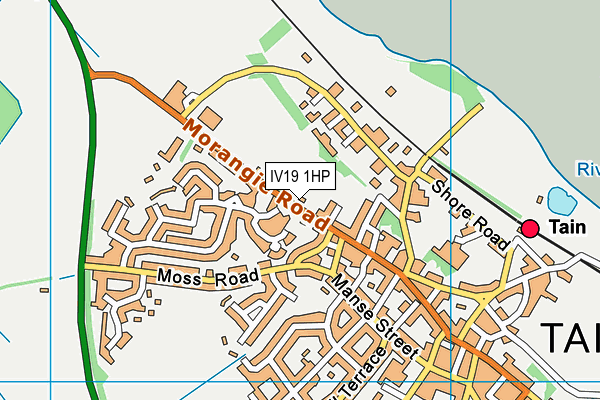 IV19 1HP map - OS VectorMap District (Ordnance Survey)