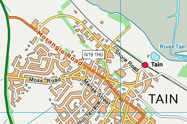 IV19 1HU map - OS VectorMap District (Ordnance Survey)