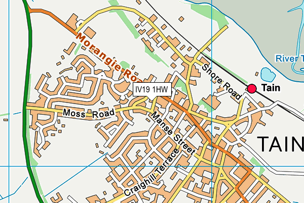 IV19 1HW map - OS VectorMap District (Ordnance Survey)