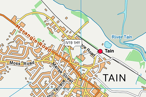 IV19 1HY map - OS VectorMap District (Ordnance Survey)