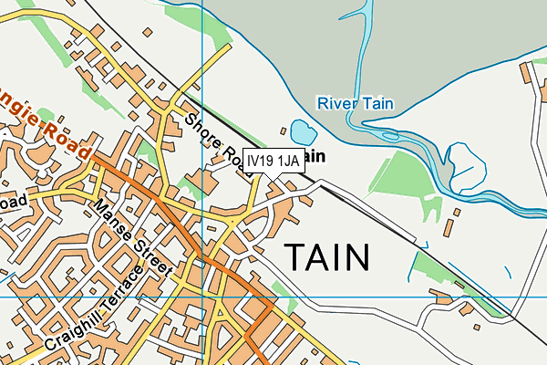 IV19 1JA map - OS VectorMap District (Ordnance Survey)