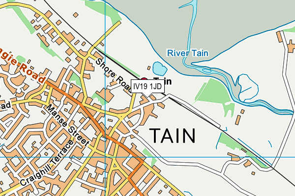 IV19 1JD map - OS VectorMap District (Ordnance Survey)