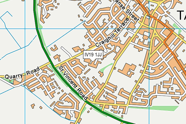 IV19 1JJ map - OS VectorMap District (Ordnance Survey)