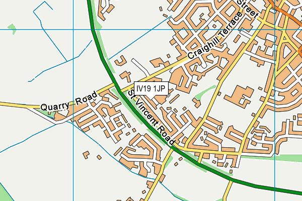 IV19 1JP map - OS VectorMap District (Ordnance Survey)