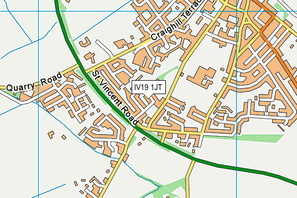 IV19 1JT map - OS VectorMap District (Ordnance Survey)