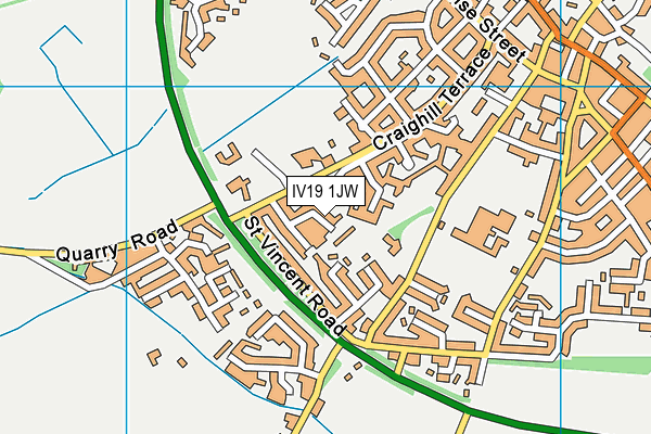 IV19 1JW map - OS VectorMap District (Ordnance Survey)