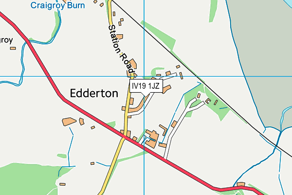 IV19 1JZ map - OS VectorMap District (Ordnance Survey)