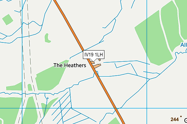 IV19 1LH map - OS VectorMap District (Ordnance Survey)