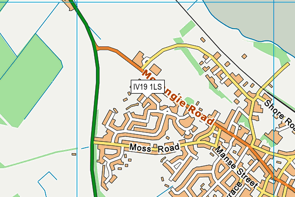 IV19 1LS map - OS VectorMap District (Ordnance Survey)