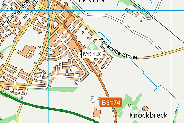 IV19 1LX map - OS VectorMap District (Ordnance Survey)