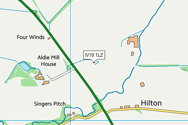 IV19 1LZ map - OS VectorMap District (Ordnance Survey)