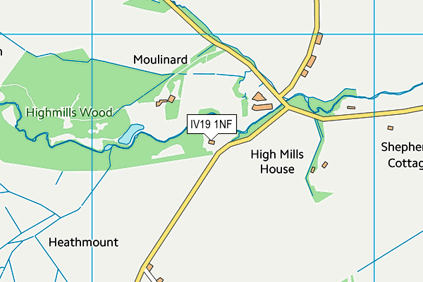 IV19 1NF map - OS VectorMap District (Ordnance Survey)