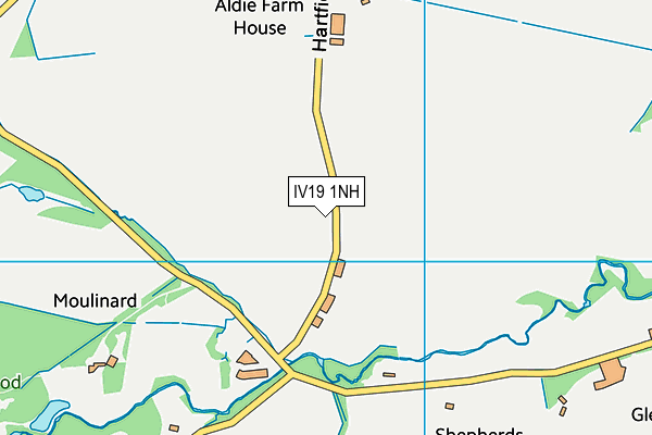 IV19 1NH map - OS VectorMap District (Ordnance Survey)