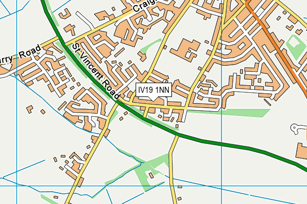 IV19 1NN map - OS VectorMap District (Ordnance Survey)