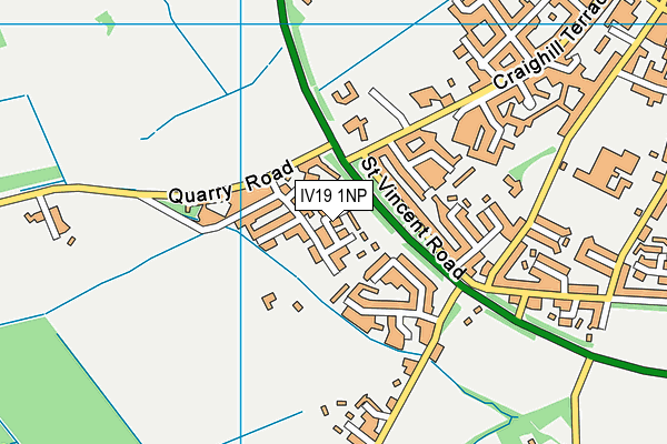 IV19 1NP map - OS VectorMap District (Ordnance Survey)