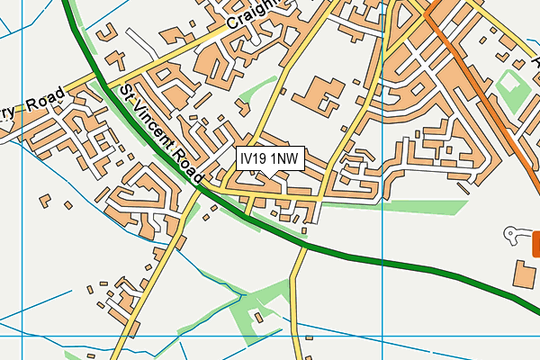 IV19 1NW map - OS VectorMap District (Ordnance Survey)