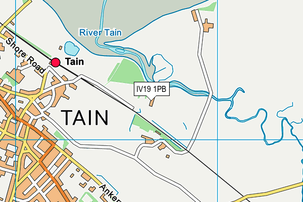 IV19 1PB map - OS VectorMap District (Ordnance Survey)