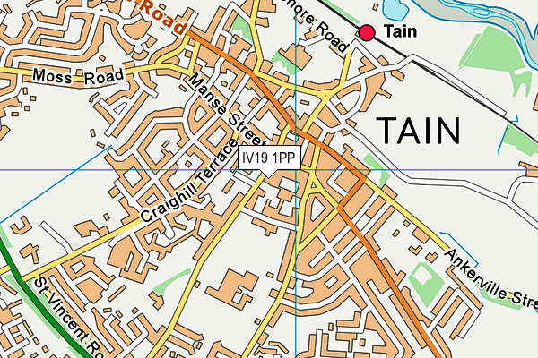 IV19 1PP map - OS VectorMap District (Ordnance Survey)