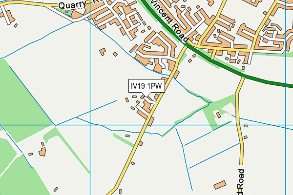 IV19 1PW map - OS VectorMap District (Ordnance Survey)