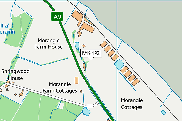 IV19 1PZ map - OS VectorMap District (Ordnance Survey)