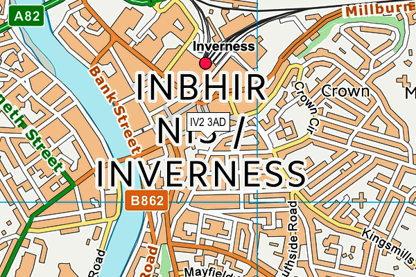 IV2 3AD map - OS VectorMap District (Ordnance Survey)