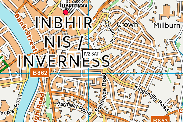 IV2 3AT map - OS VectorMap District (Ordnance Survey)