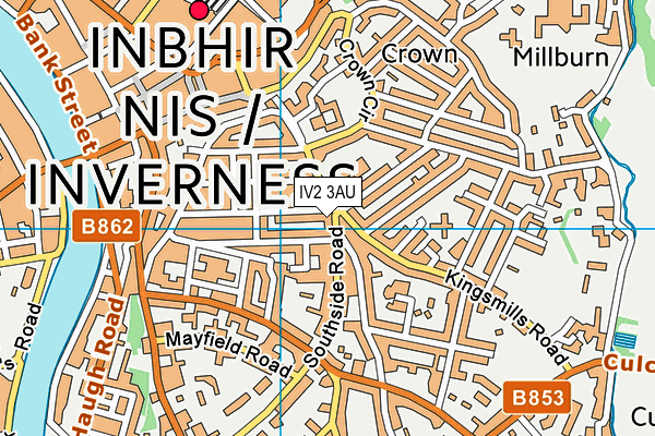 IV2 3AU map - OS VectorMap District (Ordnance Survey)