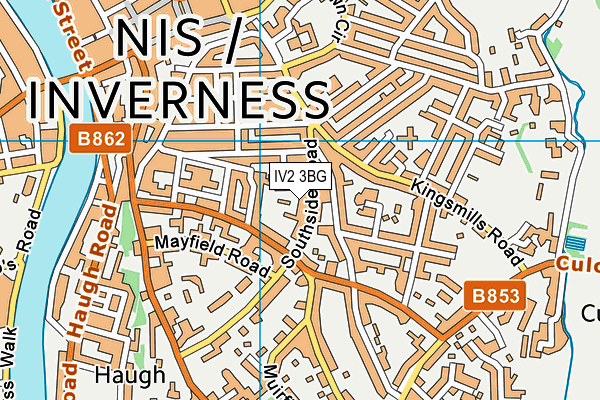 IV2 3BG map - OS VectorMap District (Ordnance Survey)