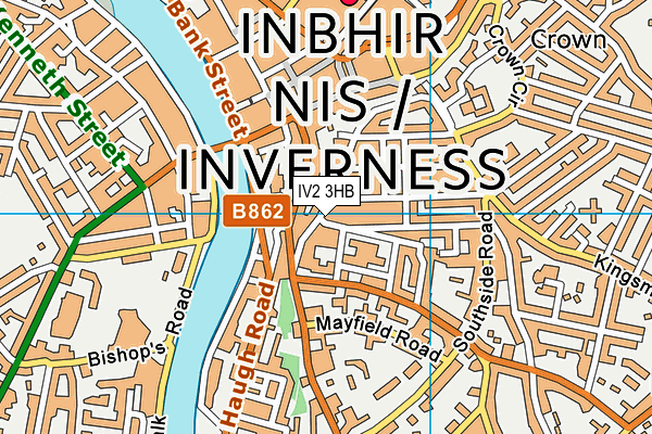 IV2 3HB map - OS VectorMap District (Ordnance Survey)