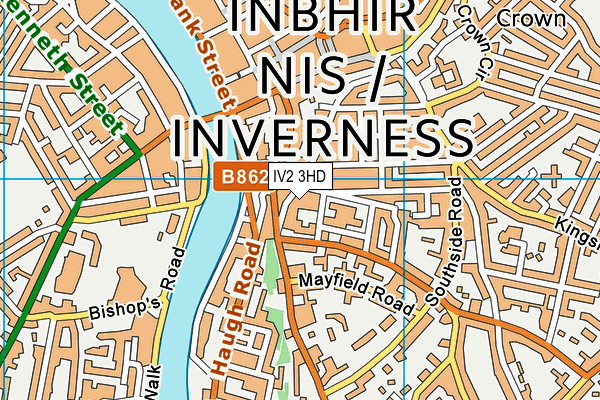 IV2 3HD map - OS VectorMap District (Ordnance Survey)