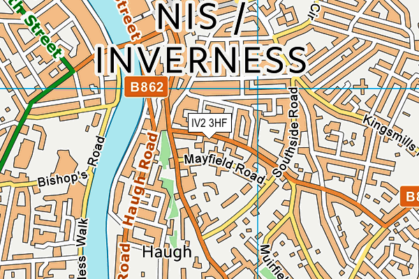 IV2 3HF map - OS VectorMap District (Ordnance Survey)