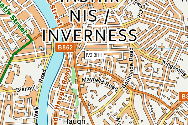 IV2 3HH map - OS VectorMap District (Ordnance Survey)