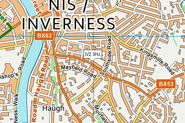 IV2 3HJ map - OS VectorMap District (Ordnance Survey)