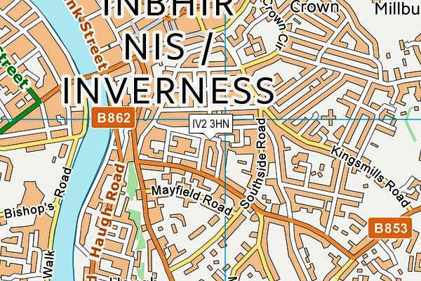 IV2 3HN map - OS VectorMap District (Ordnance Survey)