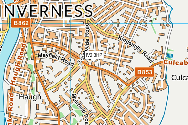 IV2 3HP map - OS VectorMap District (Ordnance Survey)