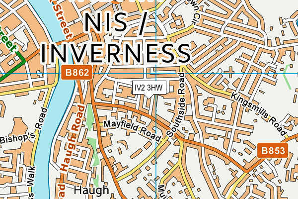 IV2 3HW map - OS VectorMap District (Ordnance Survey)