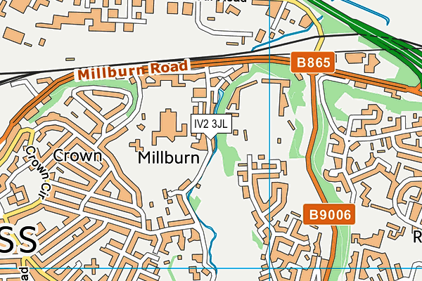 IV2 3JL map - OS VectorMap District (Ordnance Survey)