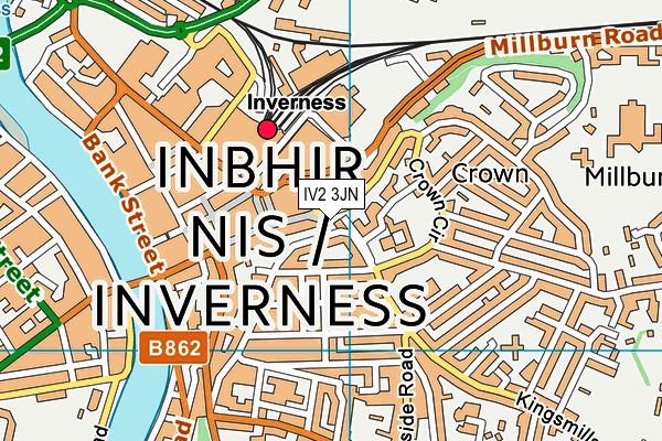 IV2 3JN map - OS VectorMap District (Ordnance Survey)