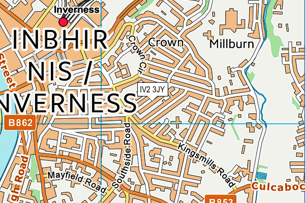 IV2 3JY map - OS VectorMap District (Ordnance Survey)