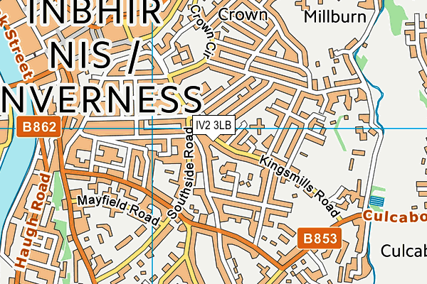 IV2 3LB map - OS VectorMap District (Ordnance Survey)