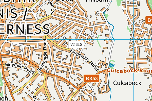 IV2 3LG map - OS VectorMap District (Ordnance Survey)