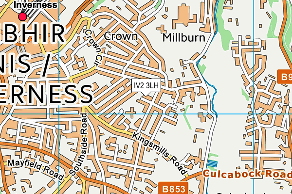 IV2 3LH map - OS VectorMap District (Ordnance Survey)