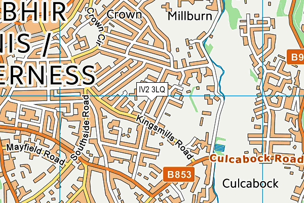 IV2 3LQ map - OS VectorMap District (Ordnance Survey)