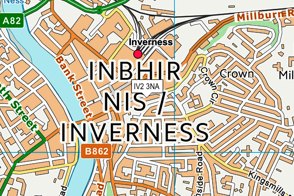 IV2 3NA map - OS VectorMap District (Ordnance Survey)