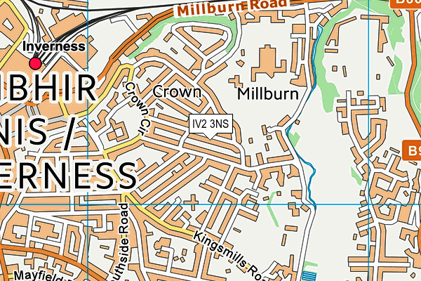 IV2 3NS map - OS VectorMap District (Ordnance Survey)