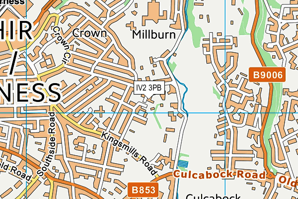 IV2 3PB map - OS VectorMap District (Ordnance Survey)