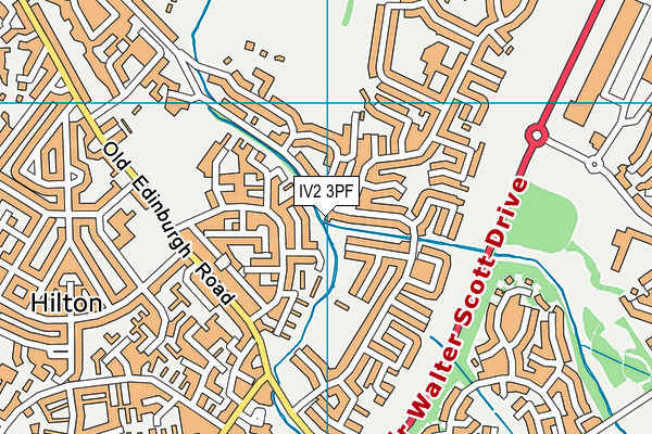 IV2 3PF map - OS VectorMap District (Ordnance Survey)