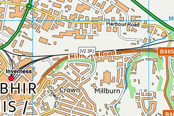 IV2 3PJ map - OS VectorMap District (Ordnance Survey)